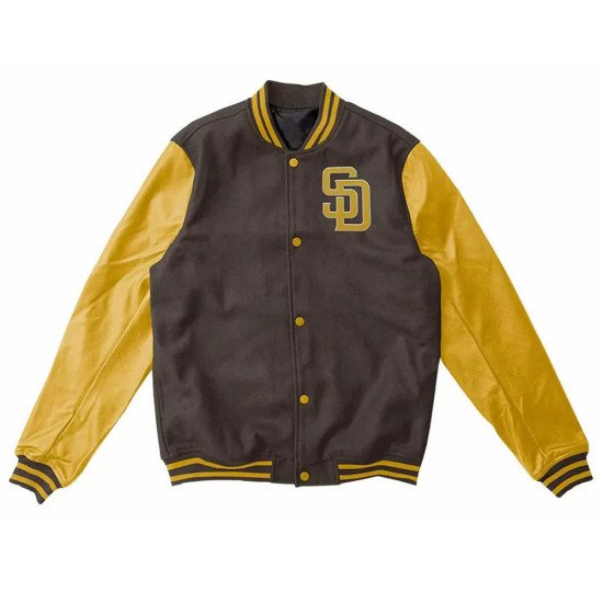 San Diego Padres Brown Letterman Jacket