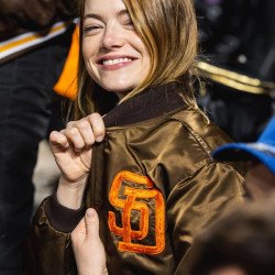 San Diego Padres Emma Stone Brown Jacket