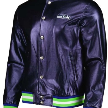 Seattle Seahawks Metallic Varsity Jacket