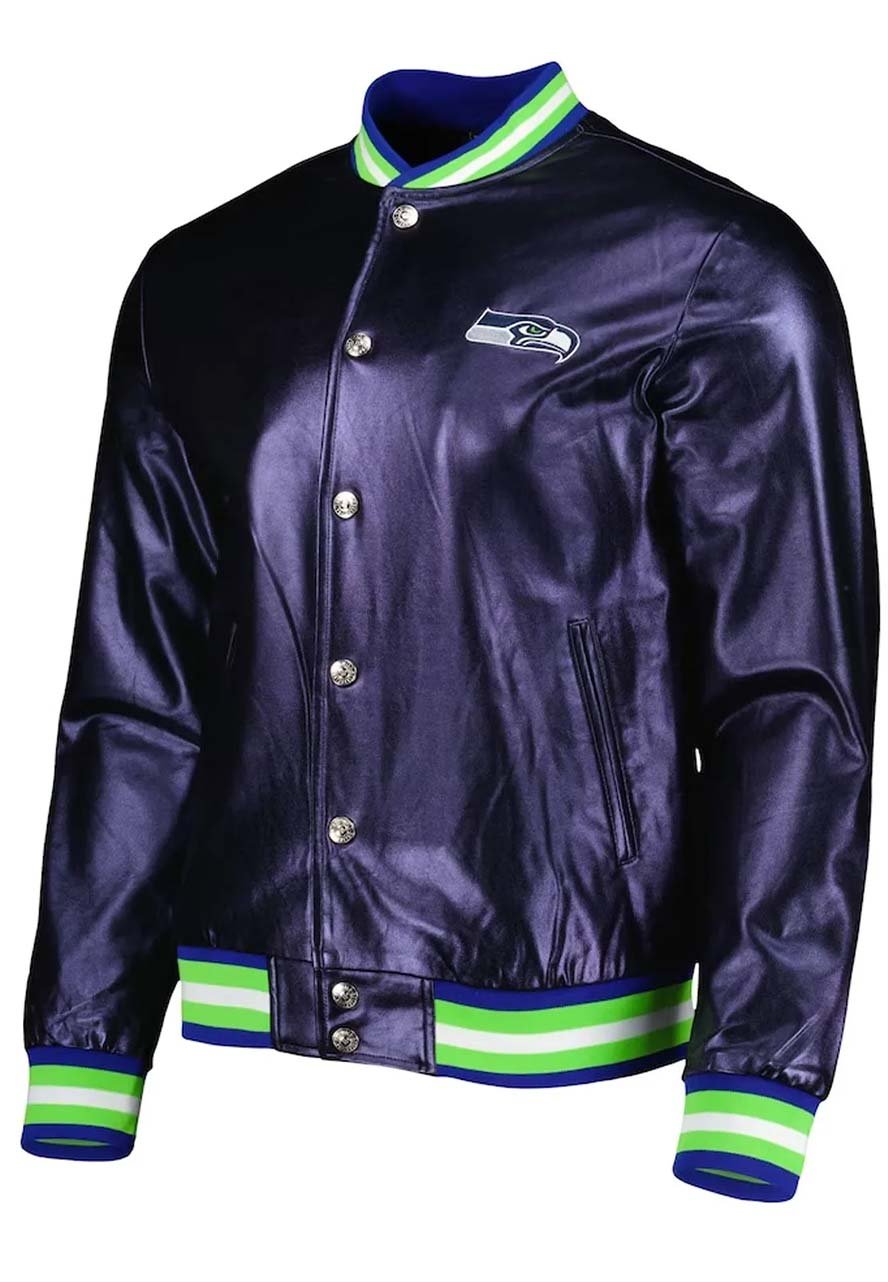 Seattle Seahawks Navy Blue Jacket - Filmsjackets