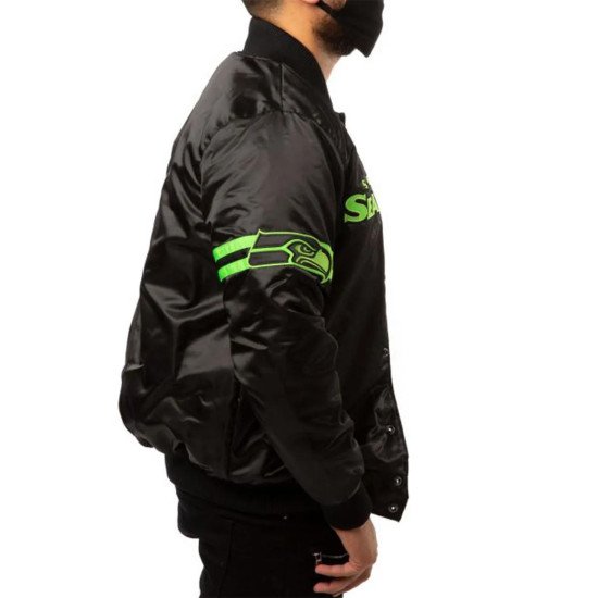 Seattle Seahawks Satin Varsity Jacket