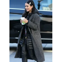 Vanessa Hudgens Second Act Grey and Black Coat