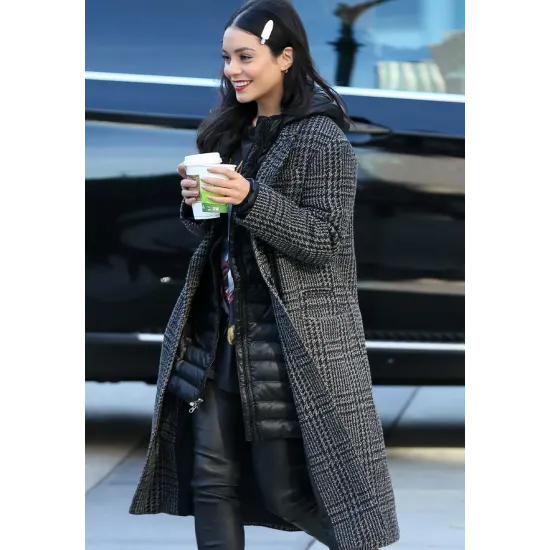 Vanessa Hudgens Second Act Grey and Black Coat