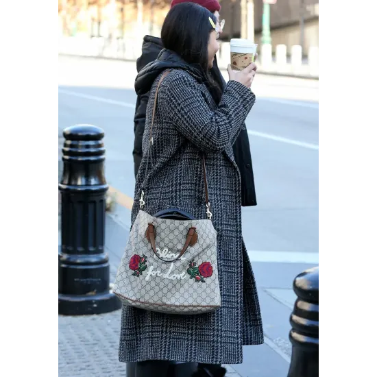 Vanessa Hudgens Second Act Grey and Black Coat