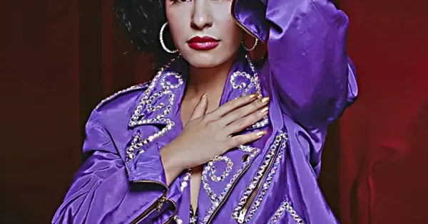 Selena Quintanilla Biker Purple Vegan Jacket