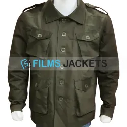 Wayne Shark Green Cotton Jacket