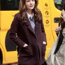 She Said Carey Mulligan Brown Wool Coat