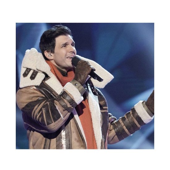 The Masked Singer Barry Zito Brown Shearling Jacket