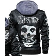 Men's Misfits Bomber Leather Jacket