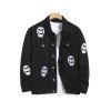 Skull Print Style Denim Jacket