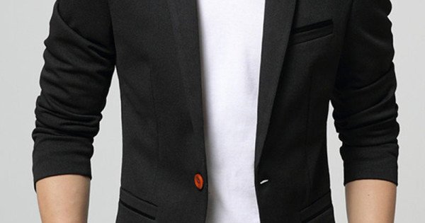 Buy Men Black Solid Slim Fit Formal Blazer Online - 811800