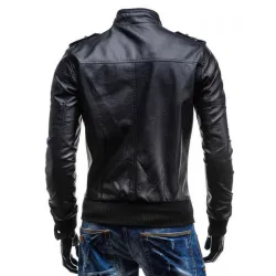 Men's Casual Wear Slim Fit Black Jacket