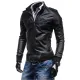 Men's Casual Wear Slim Fit Black Jacket