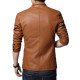 Men's Slim Fit Casual Wear Brown Jacket