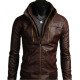 Men's Slim Fit Double Closure Leather Jacket