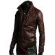 Men's Slim Fit Double Closure Leather Jacket