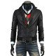 Men's Slim Fit Simple Leather Jacket