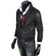 Men's Slim Fit Simple Leather Jacket