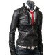 Men's Zipper Pocket Slim Fit Black Jacket