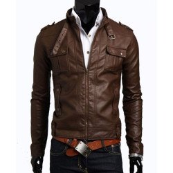 Slim Fit Chocolate Brown Jacket for Men