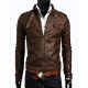 Slim Fit Chocolate Brown Jacket for Men