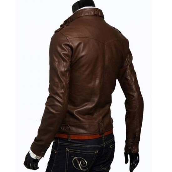 Slim Fit Chocolate Brown Jacket for Men