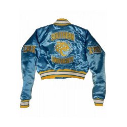 Southern University Cropped Satin Jacket