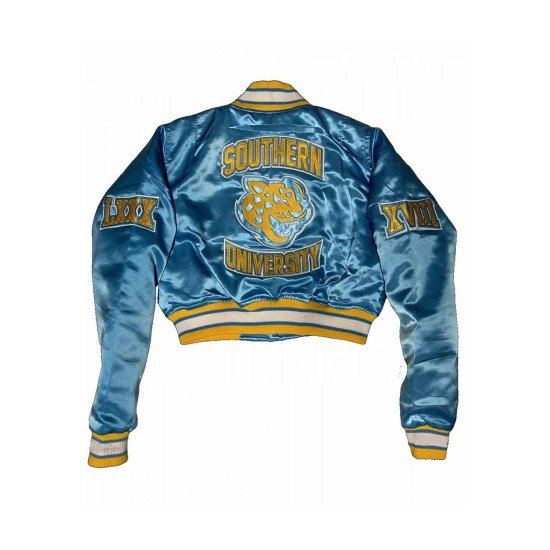 Southern University Cropped Satin Jacket