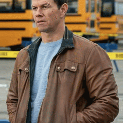 Spenser Confidential Movie Mark Wahlberg Brown Leather Jacket