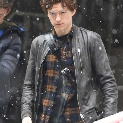 Spiderman Homecoming Tom Holland Leather Jacket