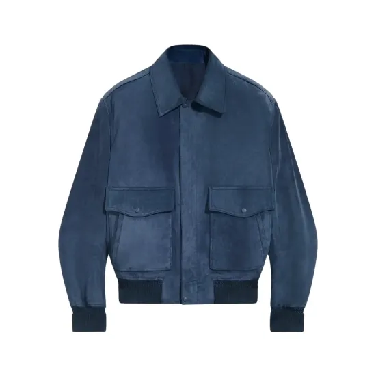 Squid Game S02 Seong Gi hun Blue Suede Jacket