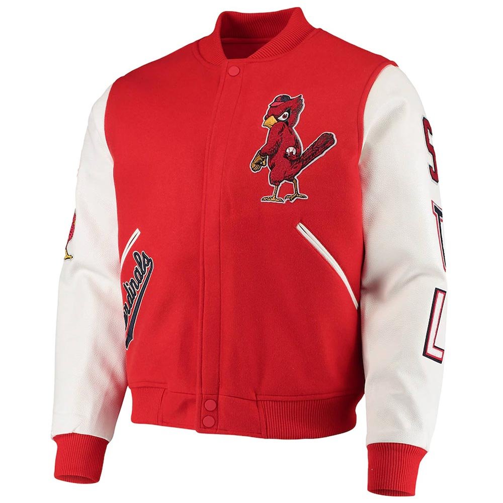 Lids St. Louis Cardinals Starter The Captain II Full-Zip Varsity Jacket -  Red