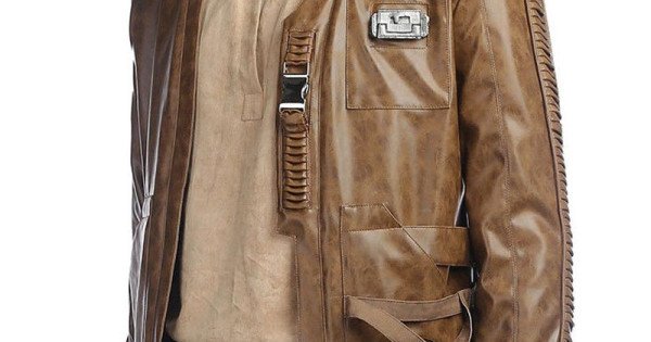 Usaleatherfactory Star Wars White Waxed Finn Leather Jacket 