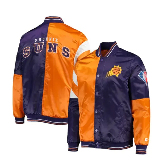 Starter Phoenix Suns Orange and Purple Jacket