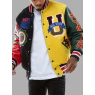 Streetwear Multicolor Patchwork Jacket