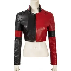 Harley Quinn Kill The Justice League Cropped Maroon Jacket