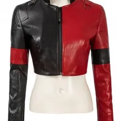 Harley Quinn Kill The Justice League Cropped Maroon Jacket