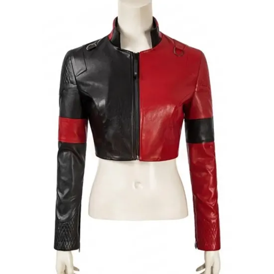 Harley Quinn Kill The Justice League Cropped Maroon Jacket