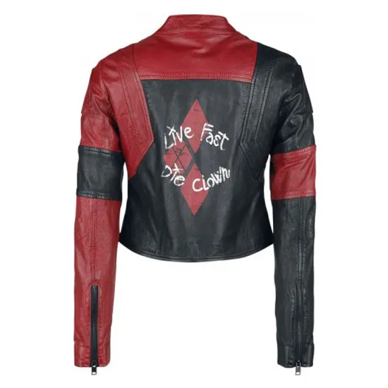 Suicide Squad Live Fast Die Clown Harley Quinn Jacket