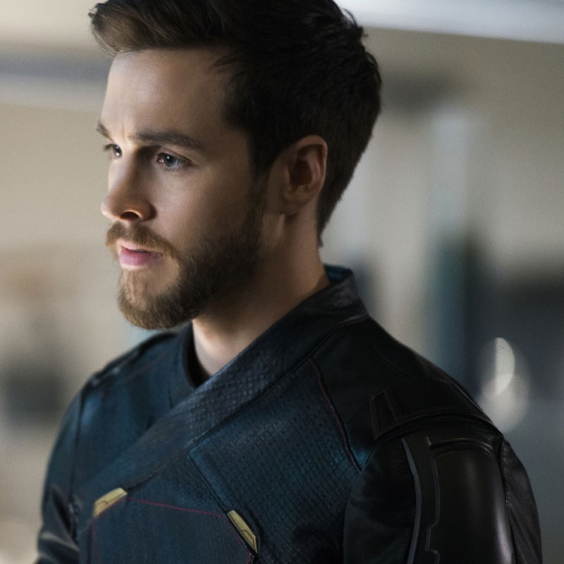 Chris Wood Supergirl Black Leather Jacket