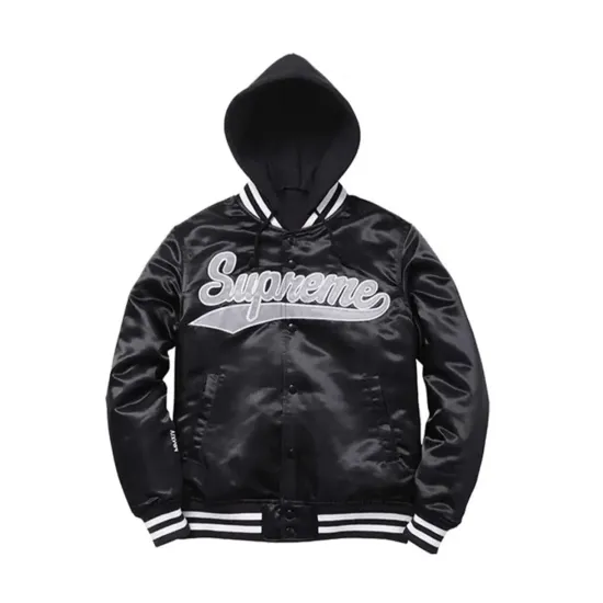 Supreme Drake Black Hooded Jacket Films Jackets