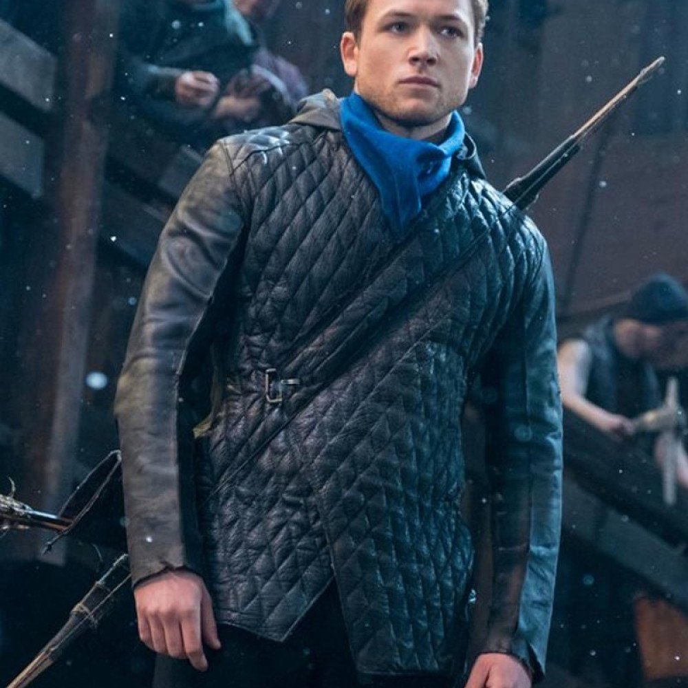 Diamond Quilted Taron Egerton Robin Hood Jacket