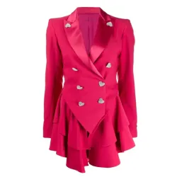 Ted Lasso Keeley’s Pink Heart Button Blazer