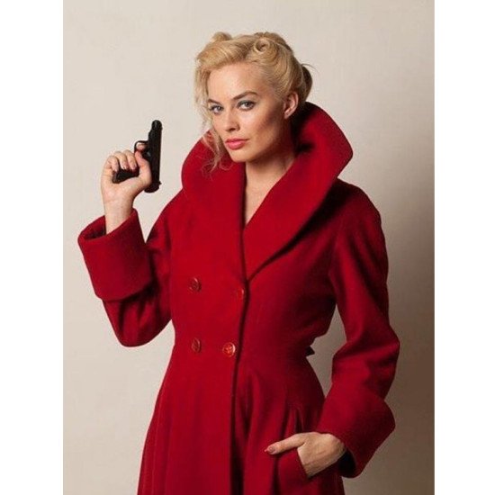 Terminal Margot Robbie Red Coat