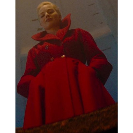 Terminal Margot Robbie Red Coat