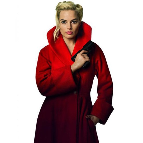 Terminal Margot Robbie Red Coat