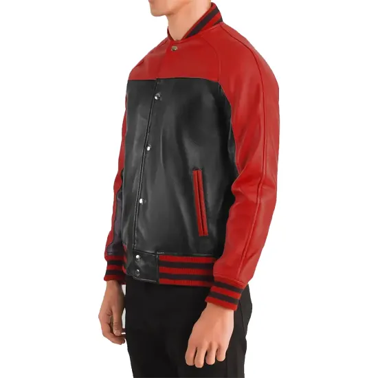 Terry Terrance Leather Varsity Jacket