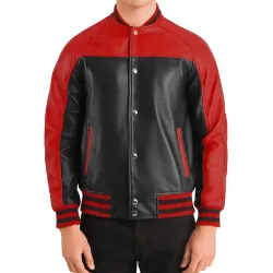 Terry Terrance Leather Varsity Jacket