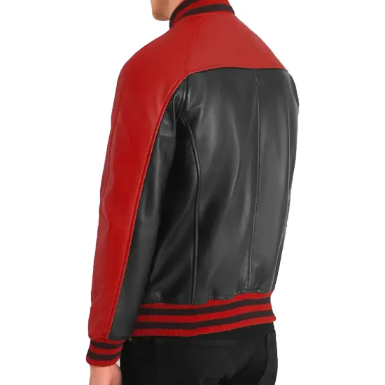 Terry Terrance Leather Varsity Jacket