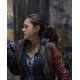 The 100 Lindsey Morgan Cropped Red Jacket